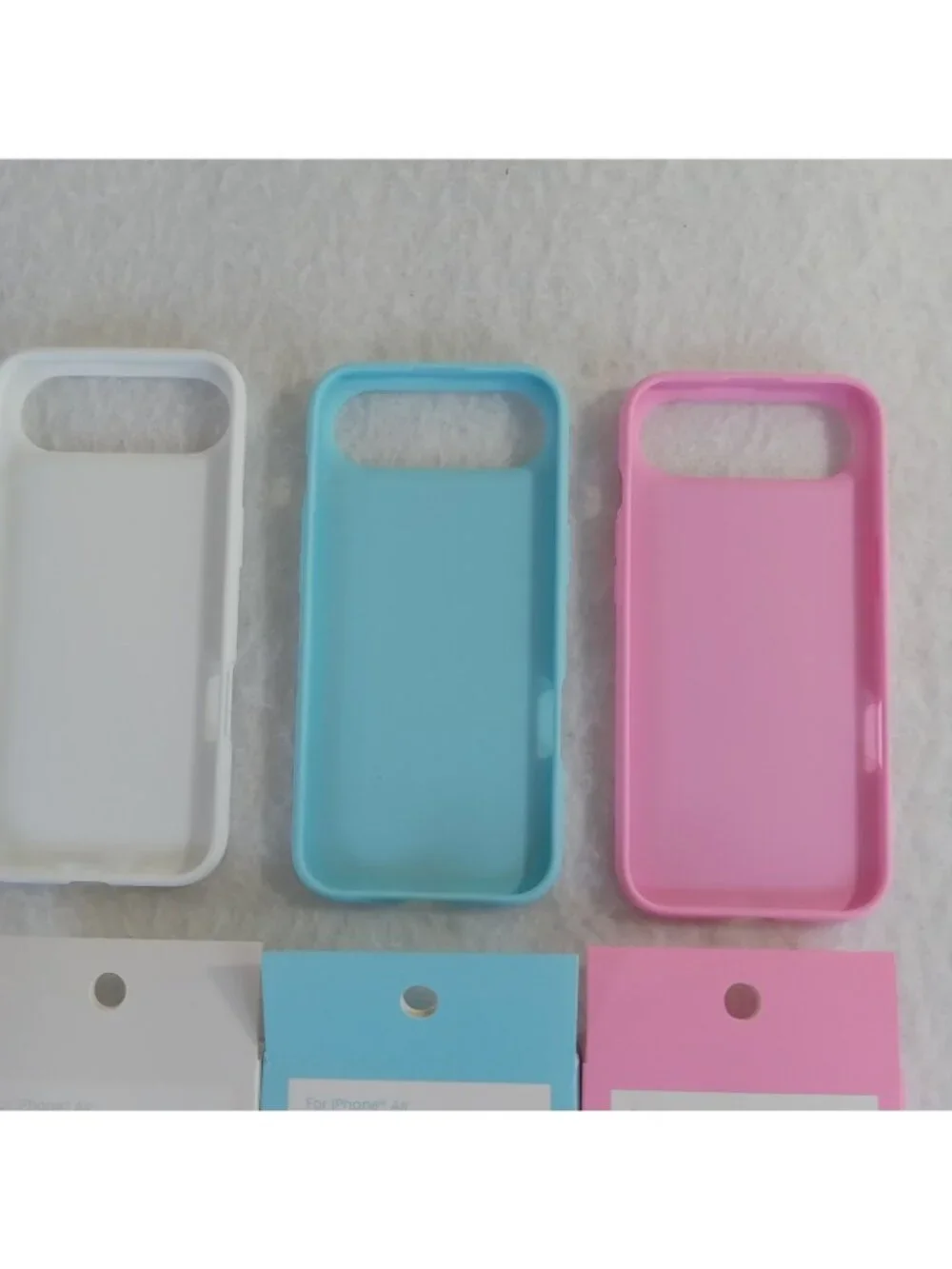 3 iPhone Air Slim Durable Lightweight TPU Phone Cases Covers Pink Blue White